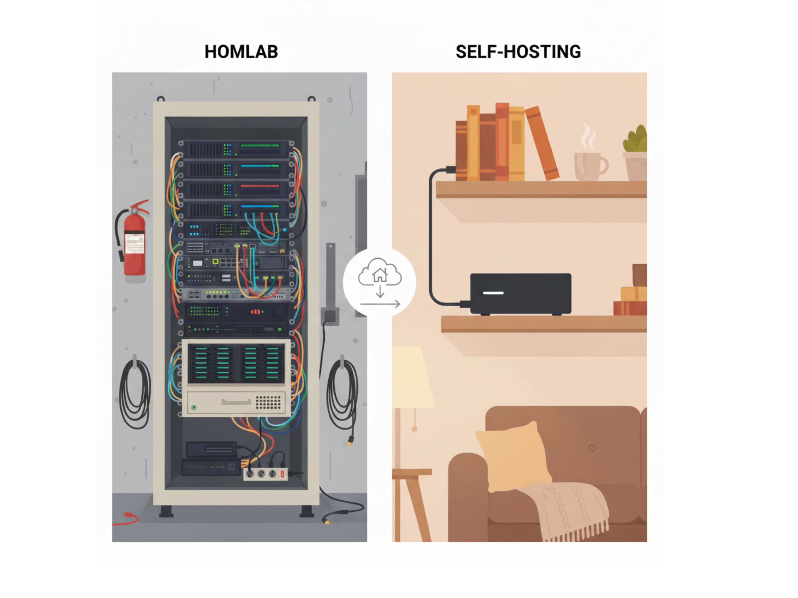 HomeLab vs samohosting**